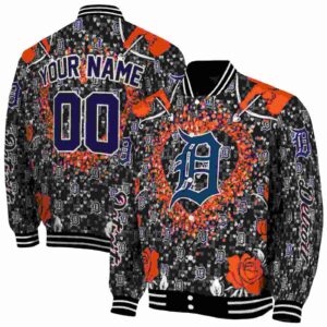 custom detroit tigers heart explosion navy jacket fashion forward