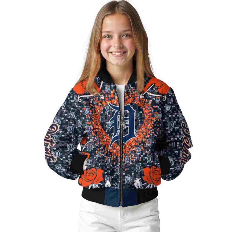 custom detroit tigers heart explosion navy jacket top rated