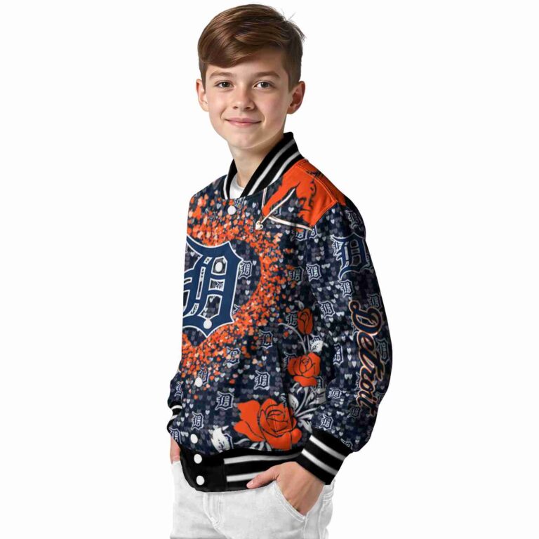 custom detroit tigers heart explosion navy jacket trendy