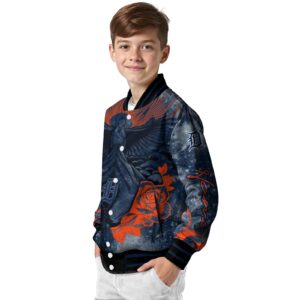 custom detroit tigers praying hands navy jacket trendy