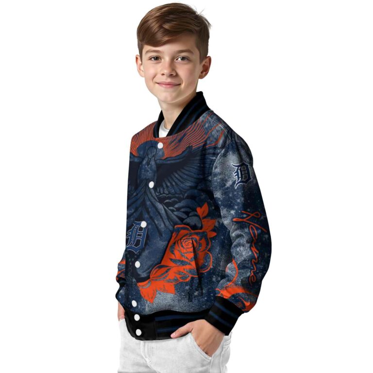 custom detroit tigers praying hands navy jacket trendy