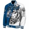 custom drake bulldogs jesus tears blue white jacket best selling