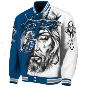 custom drake bulldogs jesus tears blue white jacket best selling