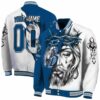 custom drake bulldogs jesus tears blue white jacket fashion forward