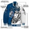 custom drake bulldogs jesus tears blue white jacket new arrival