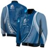 custom drake bulldogs wave patterns blue jacket fashion forward