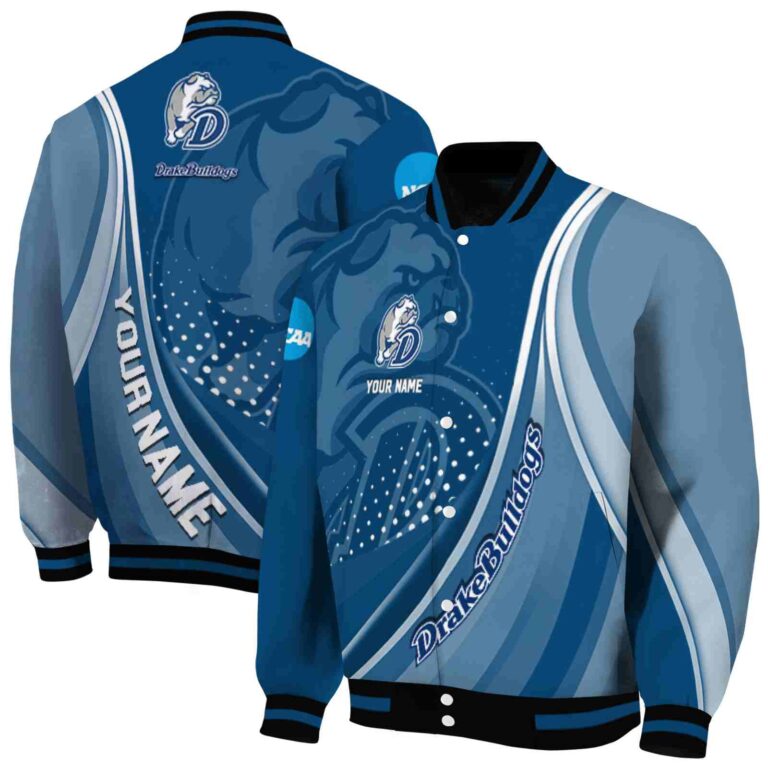 custom drake bulldogs wave patterns blue jacket fashion forward