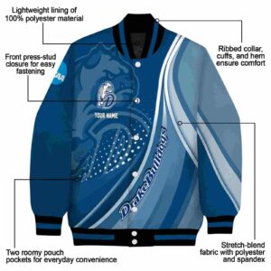 custom drake bulldogs wave patterns blue jacket new arrival