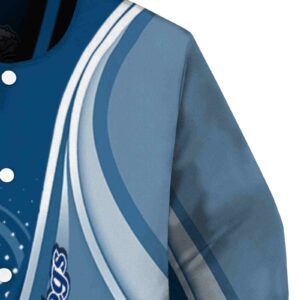 custom drake bulldogs wave patterns blue jacket premium grade