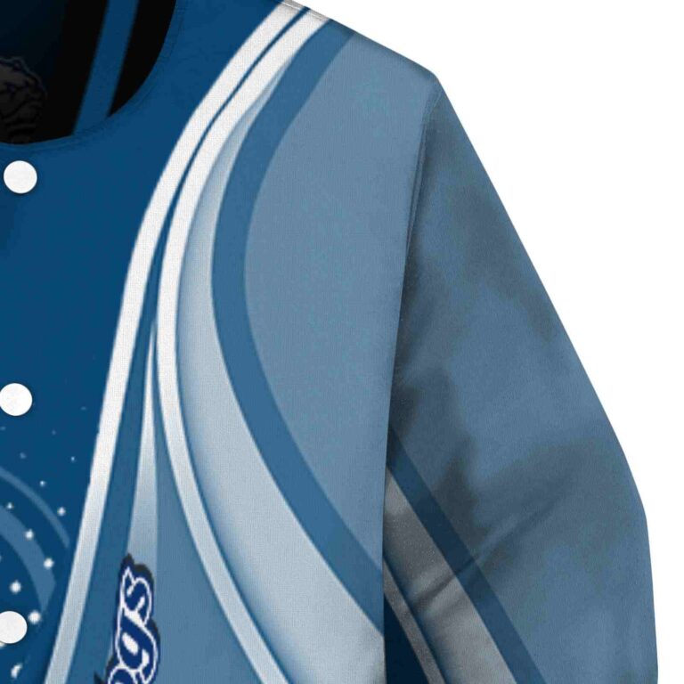 custom drake bulldogs wave patterns blue jacket premium grade