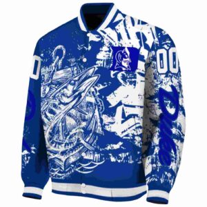 custom duke blue devils fishing art blue jacket best selling