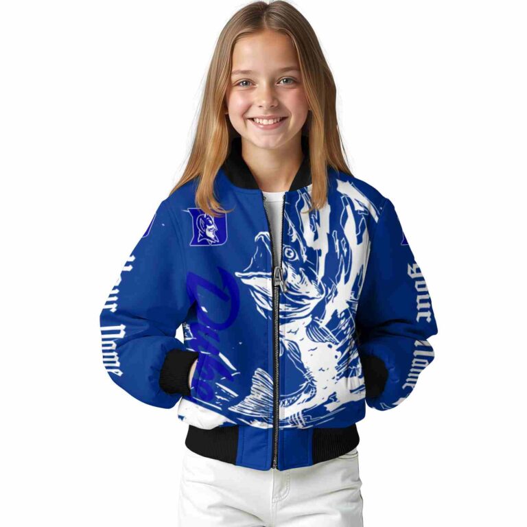 custom duke blue devils fishing passion blue white jacket top rated