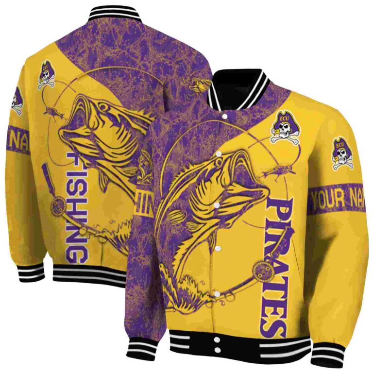 custom east carolina pirates fishing rod gold jacket fashion forward