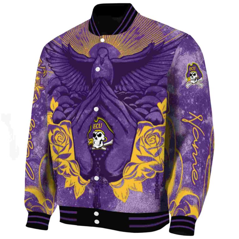 custom east carolina pirates praying hands purple jacket best selling