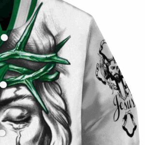 custom eastern michigan eagles jesus tears green white jacket premium grade