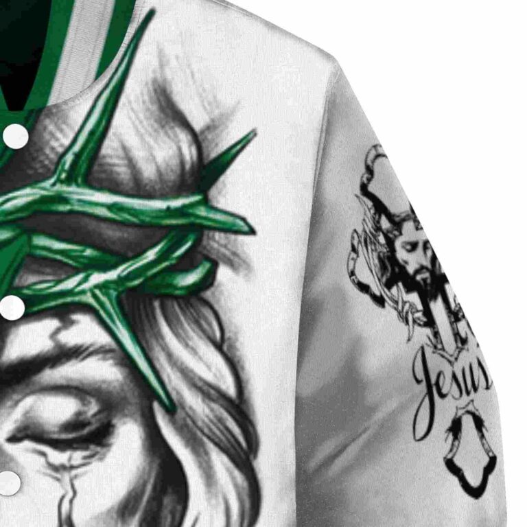 custom eastern michigan eagles jesus tears green white jacket premium grade