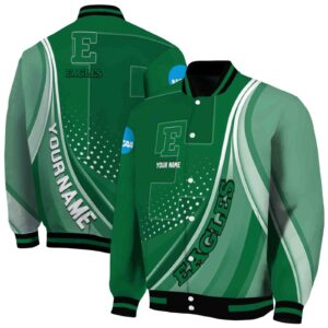 custom eastern michigan eagles wave patterns green jacket fashion forward