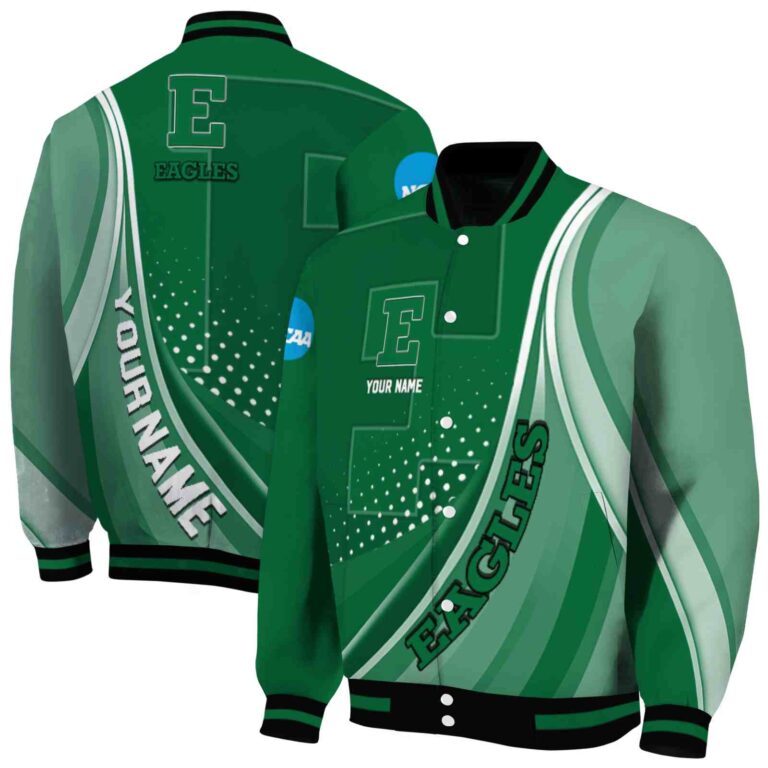 custom eastern michigan eagles wave patterns green jacket fashion forward