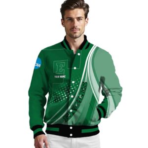 custom eastern michigan eagles wave patterns green jacket high quality