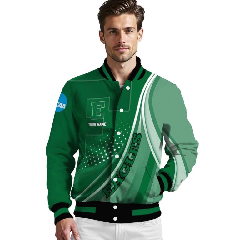 custom eastern michigan eagles wave patterns green jacket high quality