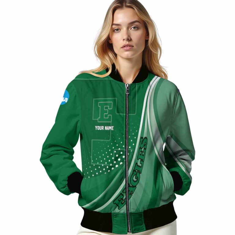 custom eastern michigan eagles wave patterns green jacket latest model