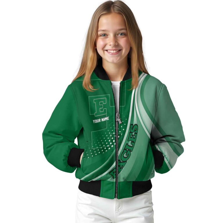 custom eastern michigan eagles wave patterns green jacket top rated