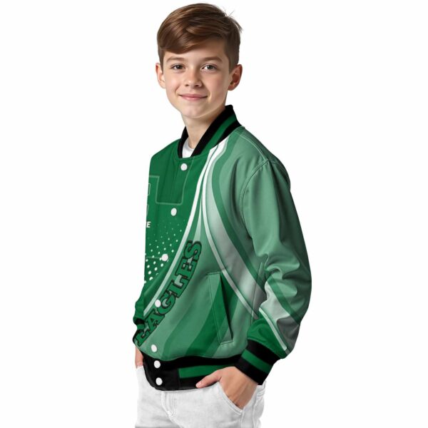 custom eastern michigan eagles wave patterns green jacket trendy