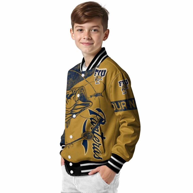 custom fiu panthers fishing rod gold jacket trendy