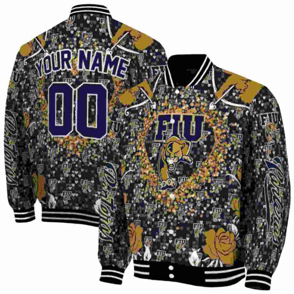 custom fiu panthers heart explosion blue jacket fashion forward