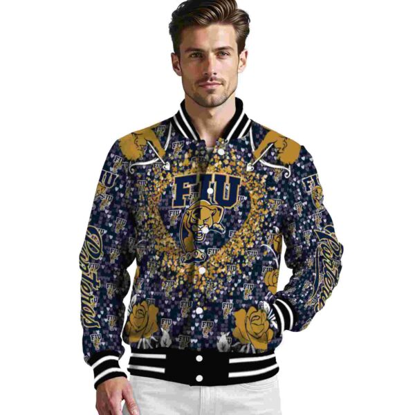 custom fiu panthers heart explosion blue jacket high quality