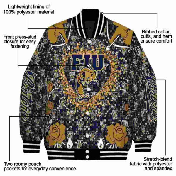 custom fiu panthers heart explosion blue jacket new arrival