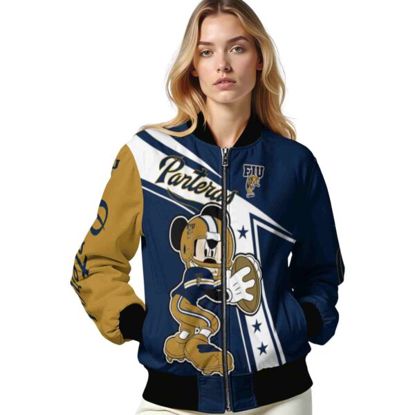 custom fiu panthers mickey football blue white jacket latest model