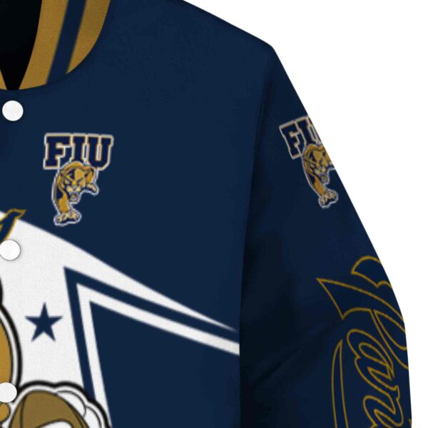 custom fiu panthers mickey football blue white jacket premium grade