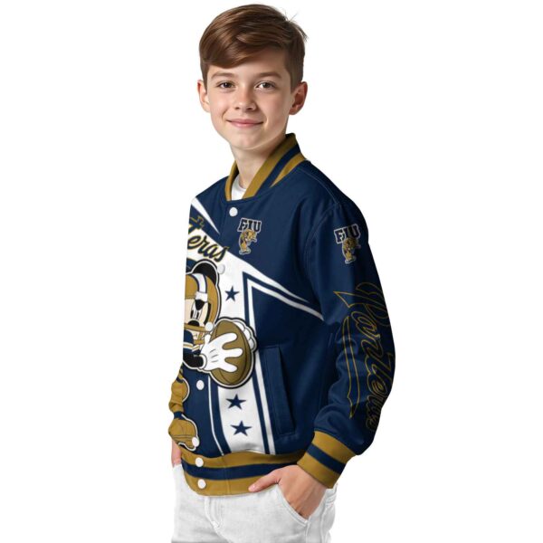 custom fiu panthers mickey football blue white jacket trendy