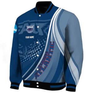 custom florida atlantic owls wave patterns blue jacket best selling