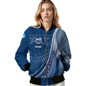 custom florida atlantic owls wave patterns blue jacket latest model