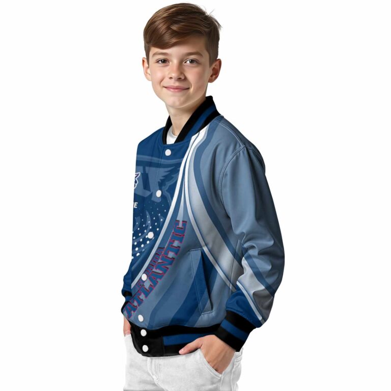 custom florida atlantic owls wave patterns blue jacket trendy