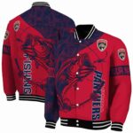 custom florida panthers fishing rod blue jacket best selling