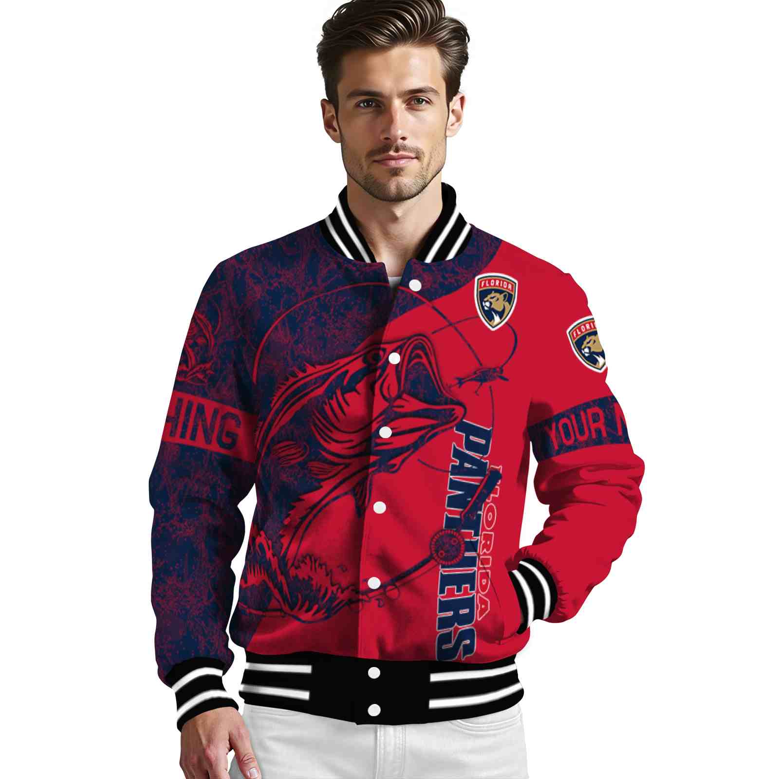 custom florida panthers fishing rod blue jacket high quality custom florida panthers fishing rod blue jacket high quality