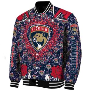 custom florida panthers heart explosion red jacket best selling