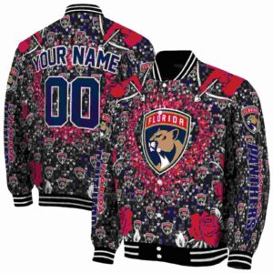 custom florida panthers heart explosion red jacket fashion forward