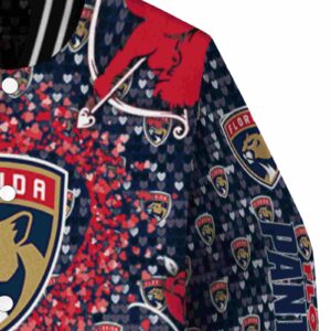 custom florida panthers heart explosion red jacket premium grade