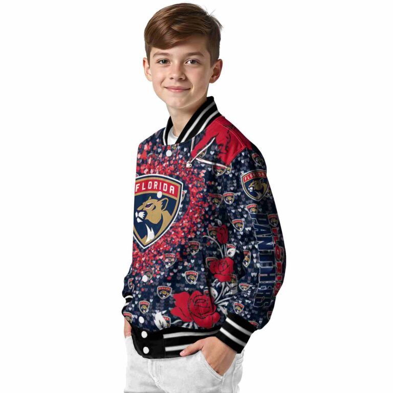 custom florida panthers heart explosion red jacket trendy