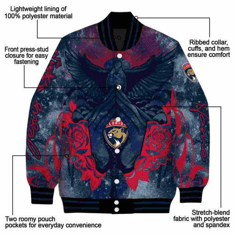 custom florida panthers praying hands red jacket new arrival