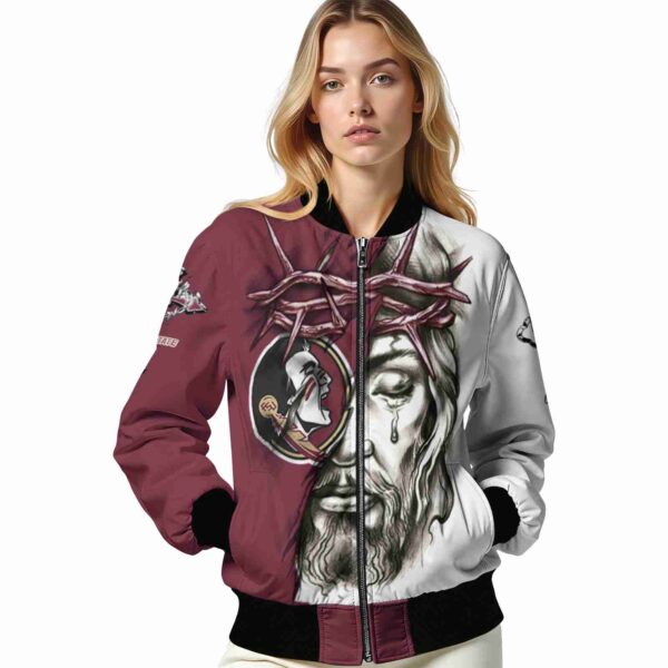 custom florida state seminoles jesus tears garnet white jacket latest model