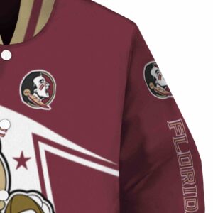 custom florida state seminoles mickey football garnet white jacket premium grade