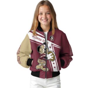 custom florida state seminoles mickey football garnet white jacket top rated