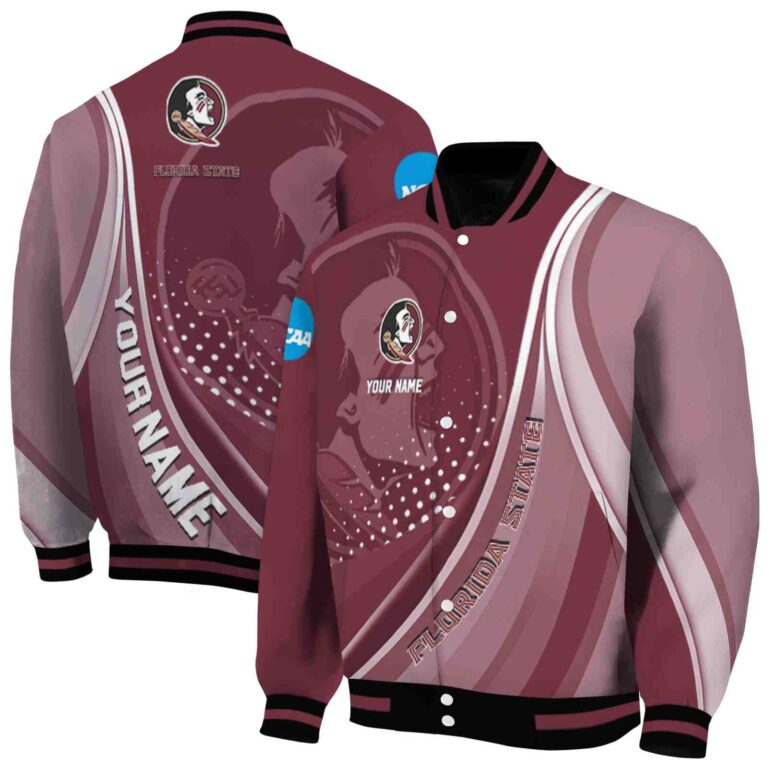 custom florida state seminoles wave patterns garnet jacket fashion forward