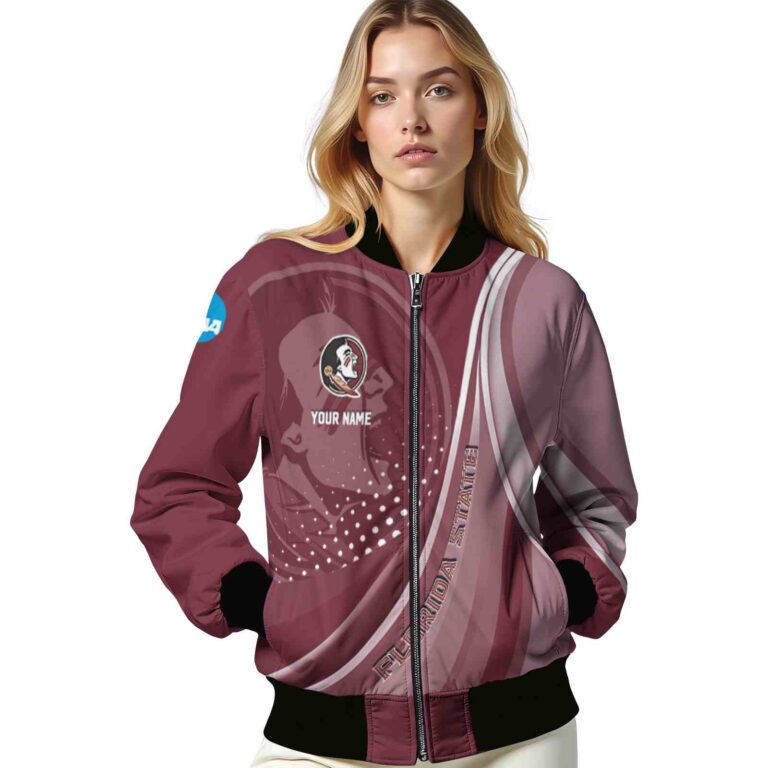 custom florida state seminoles wave patterns garnet jacket latest model