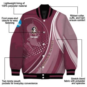 custom florida state seminoles wave patterns garnet jacket new arrival